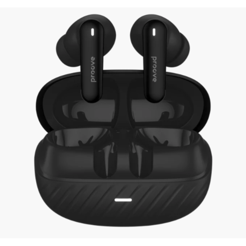 Proove Blitz II TWS bezvadu austiņas ar Hybrid ANC, Bluetooth 6.0 un lietotni – Melnas